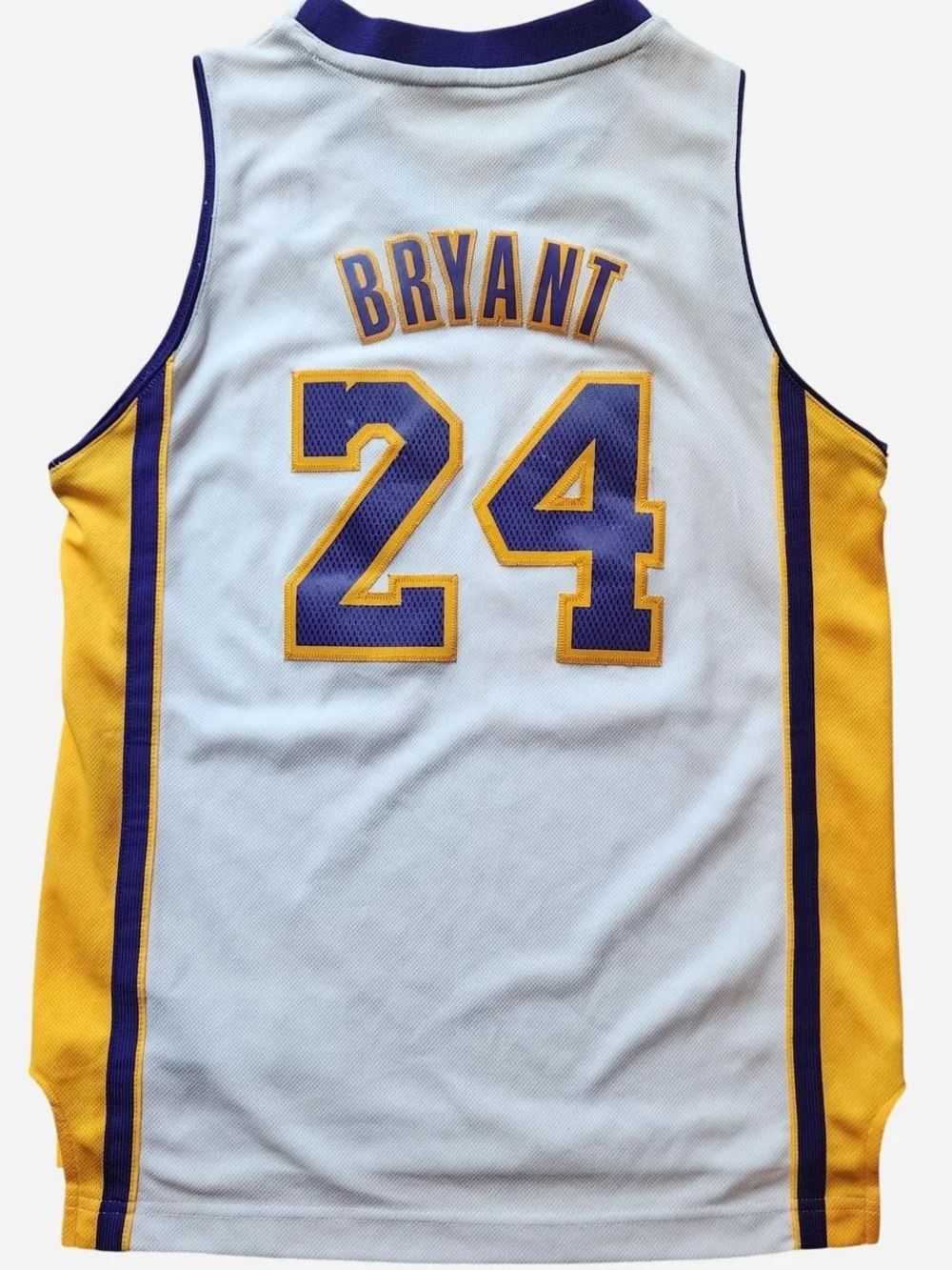Adidas Los Angeles Lakers #24 White/Purple/Gold Jersey Size Medium